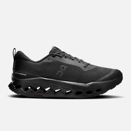 On Men's Cloudsurfer Trail 2 Shoes - Black / Eclipse
