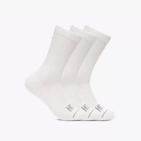 Hoka Unisex Crew Run Sock 3-Pack Socks - White