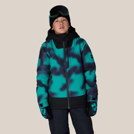 686 Boys' Gateway Insulated Jacket - Deep Green Dark Skies Colorblock