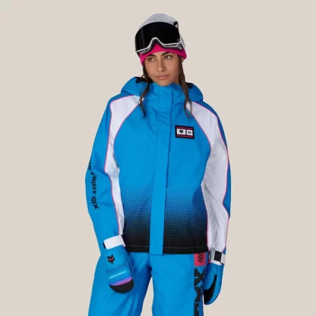 686 Women's Fox Racing 97 Shell Jacket - Fox Blue Colorblock