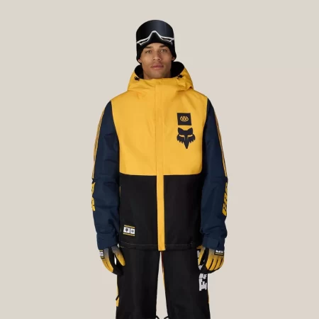 686 Men's Fox Racing Spec Insulated Jacket - Fox Yellow Colorblock