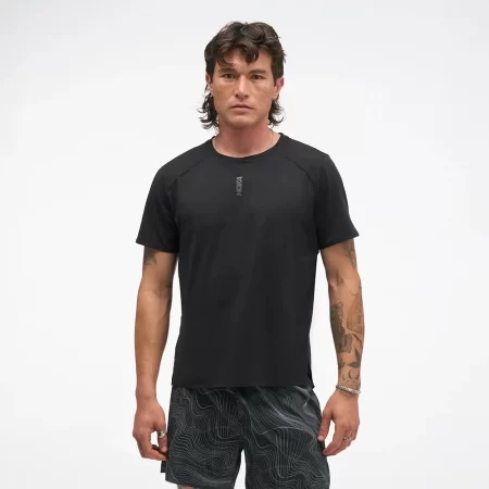 Hoka Men's EveryRun Short Sleeve Shirt - Black