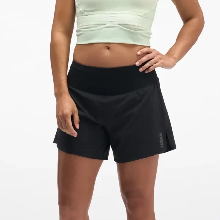 Hoka Women's Glide Short MR 5'' 2in1 - Black