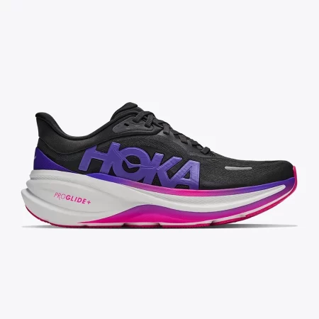 Hoka Women's Clifton PRO Shoes - Carbon Black / Cosmic Purple
