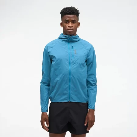 Hoka Men's SkyFlow Wind Jacket - Night Glow Blue