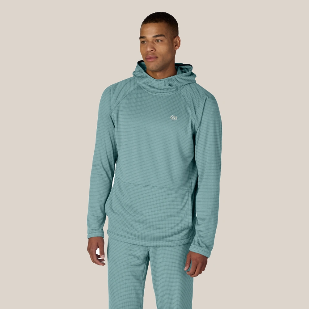 686 Men's Mission Grid™ Raglan Hoody - Pale Firn