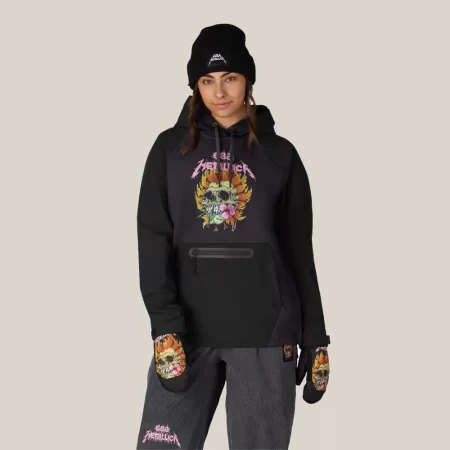 686 Women's Metallica Waterproof Hoody - Metallica Black